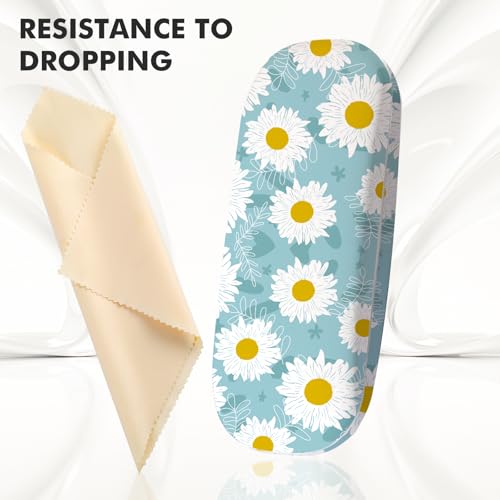 Image of Glasses Case Hard Shell,Portable Protective Eyeglasses Case, Eyeglass Holder Box with Cleaning Cloth, for men women