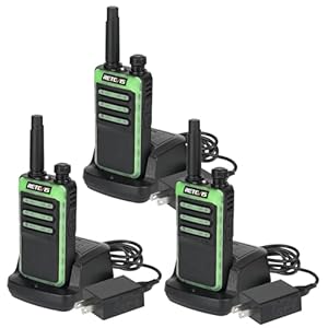 Retevis RB66 Fast Charging Walkie Talkies for Adults,Portable FRS Two-Way Radios,Flashlight,Fluorescent Design,Handsfree 2 Way Radio for Gift Family Camping Hiking Road Trip Skiing(3 Pack)