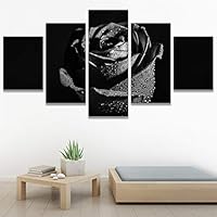 SIGNWIN 5 Panel Canvas Wall Art Botanical Chic Closeup Expressive Multicolor Photography for Home Decorations Ready to Hang - 60