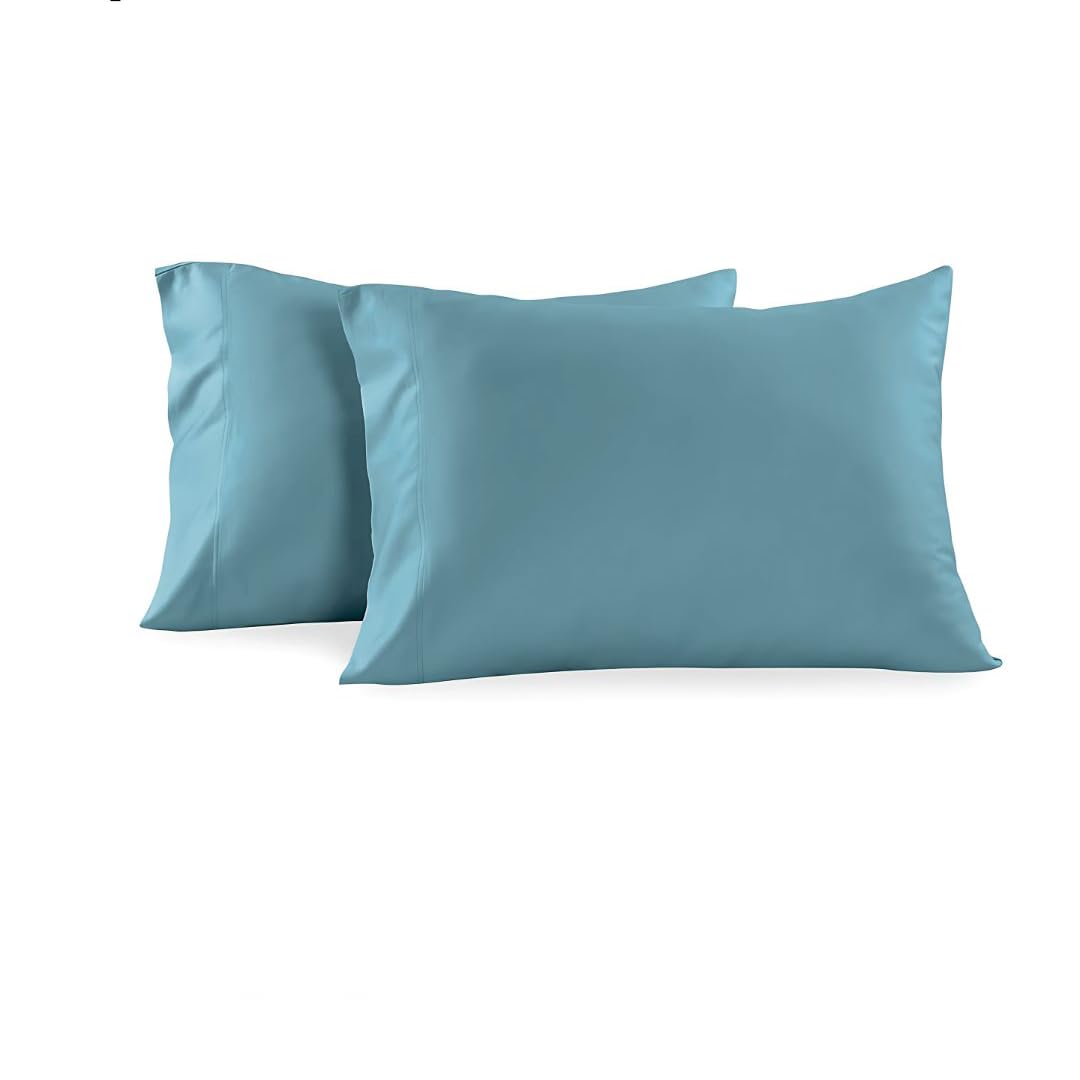 Empire Linens Toddler Pillowcase – 100% Cotton Soft Pillow Cover for Kids | Zippered Closure | Breathable & Washable | Fits Toddler Pillow Cover (Light Blue, 16x22 Inch)