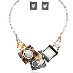 Black and light brown -silver tone