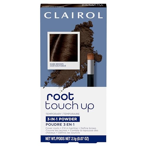 Clairol Root Touch-Up Temporary Concealing Powder, Dark Brown Hair Color, Pack of 1