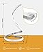 NUÜR Spiral Modern Bedside Lamp (Silver), Stepless Dimmable, 3 Color Temperature, Curved Art Decorative Nightstand/Table Lamp for Bedroom Living Room Office Home