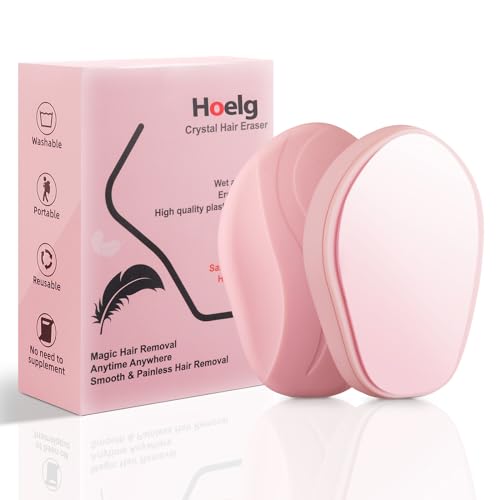 Depiladora Cristal, Hoelg Borrador de Pelo de Cristal, Herramienta de depilación de Belleza Corporal Reutilizable, depiladora Segura sin Dolor para Hombres y Mujeres