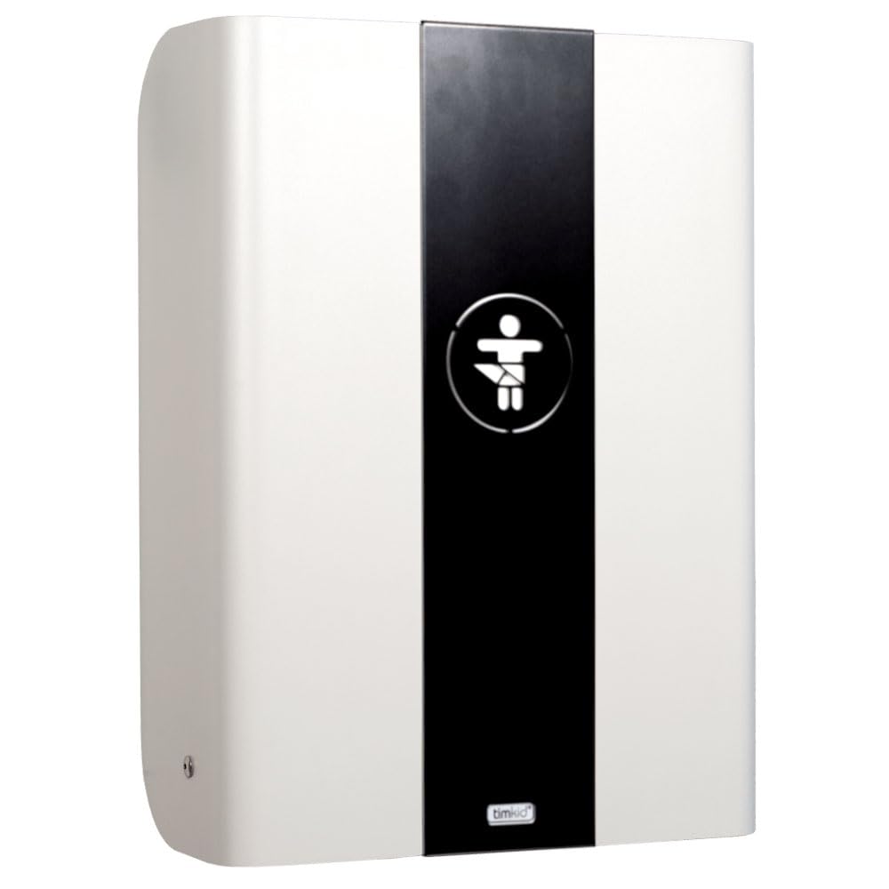 KEMMLIT Cambiador Pamplona blanco/Timkid Kawaform Midi plegable como cambiador de pared, madera moldeada, incluye cambiador (blanco antracita)