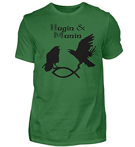 T-shirt homme de qualité supérieure Hugin & Munin vert premium