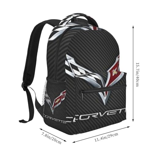 C-orvette Lightweight Casual Student Backpack With Adjustable Shoulder Straps And Cushioned Back For Comfort Black2