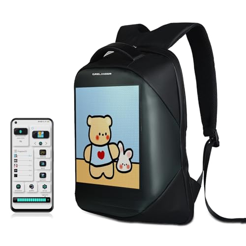 Mochila de computadora portátil dinámica, mochila diaria inteligente con Pantalla...