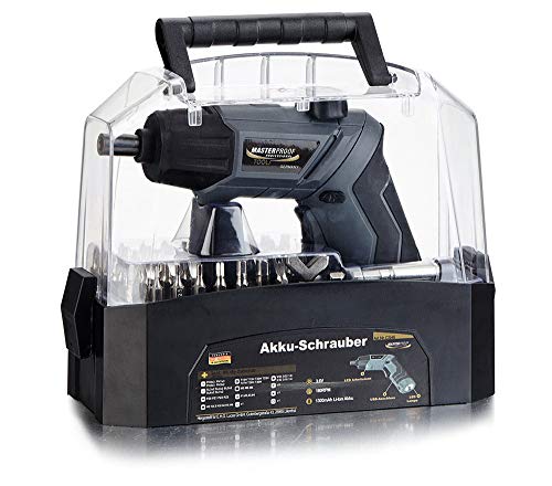 Akkuschrauber,Akku Bohrschrauber 3.5n·M Max,Led-Arbeitsleuchte,USB-Ladung, Aufbewahrungsbox, Mit 2 Flexiblen Positionen, Befestigung FüR