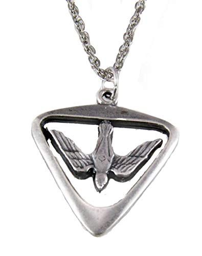 6030143 Holy Spirit Dove Medallion Necklace Pendant Made in Italy Christian Religious