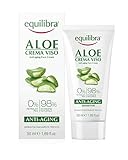 Equilibra Cuidado Facial, Crema Facial Antienvejecimiento a Base de Aloe Vera con Efecto Hidratante, Calmante y Protector para Prevenir las Arrugas y los Signos de Envejecimiento, 50 ml