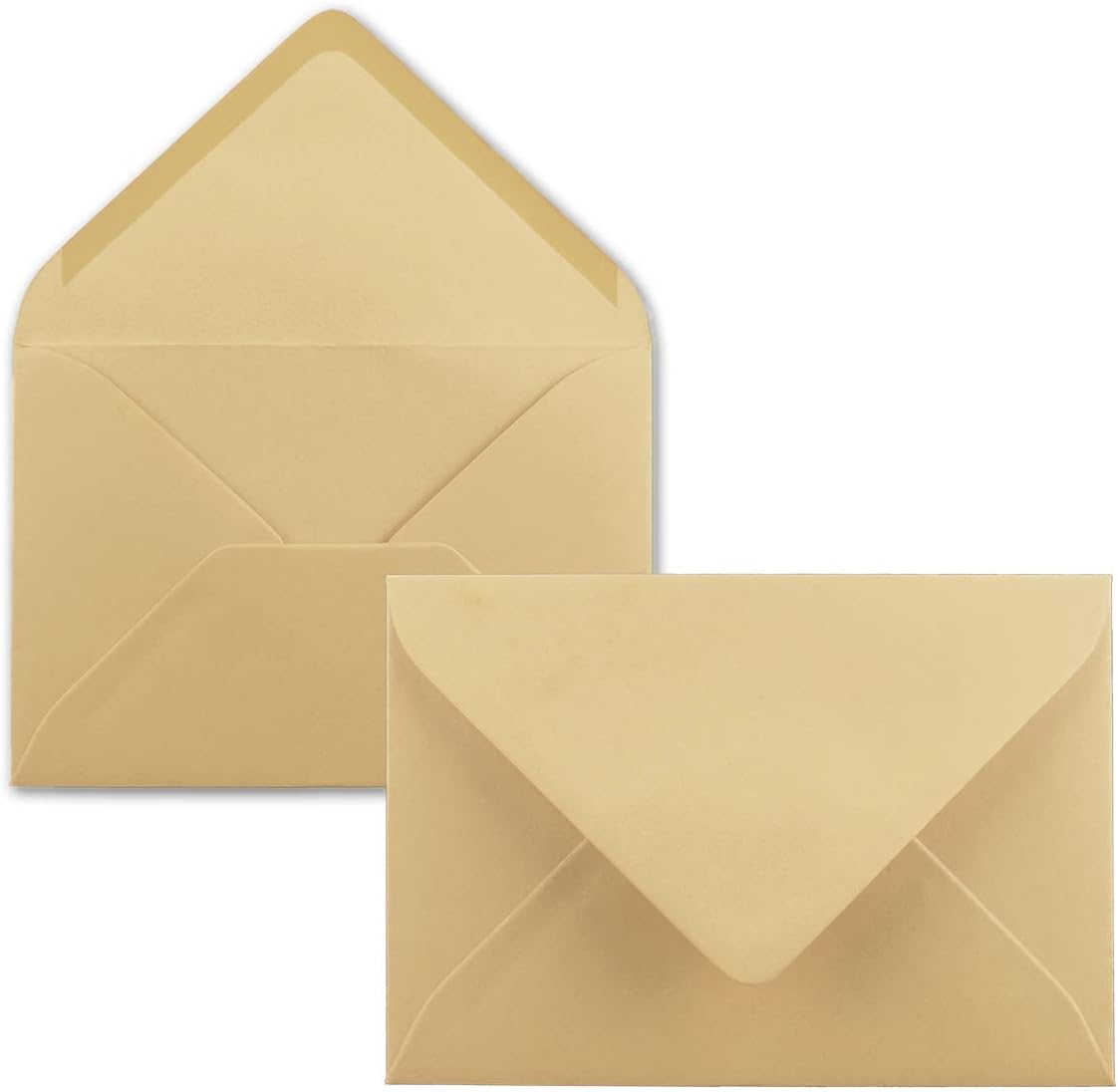 Envelopes in caramel - 25 pieces - DIN C5 envelopes 22.0 x 15.4 cm - wet glue without window - Christmas, greeting cards - FarbenFroh series