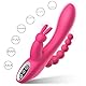 Sxovo 3 in 1 Rabbit Vibrator Wiederaufladbare G-Punkt Klitoris Anal Stimulator mit 7 Vibrationsmodi, Silikon wasserdichtes Sexspielzeug für Frauen und Paare