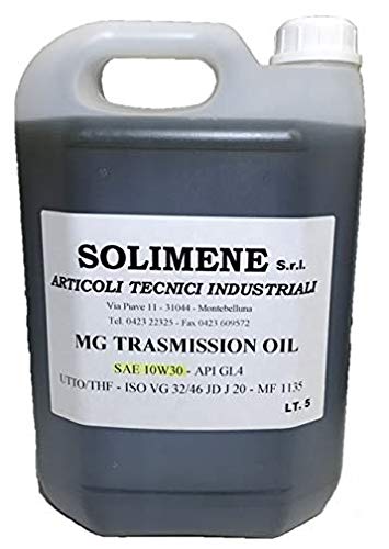 Olio Multifunzione UTTO SAE 10W30-5 Litri - Olio per trasmissione meccanica, per trattori, idraulica, lubificazione frizioni, per ingranaggi, ALTA qualità - SOLIMENE