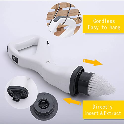 4 in 1 Cordless Electric Spin Scrubber Drill Brush Set Handheld Power Drill Cleaning Tool Kits