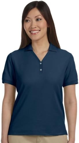 Devon & Jones Ladies' Pima Piqué Short-Sleeve Y-Collar Polo XL NAVY