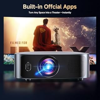 [Short Throw/1200ANSI/Built in Apps] Projector 4K with WiFi and Bluetooth, TOF Auto Focus Keystone Smart Projector for Dolby Audio Home Theater Movie, Kogata Outdoor Projector Portable Ceiling