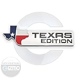 Chevy GMC Ford Texas Edition State Flag Truck Emblem (Chrome)