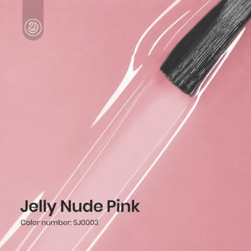 Image of AZUREBEAUTY 18ML Nude Pink Gel Nail Polish | Sheer Translucent Natural Jelly Color Soak Off UV /LED Nail Lamp French Nail Art Gifts for Women