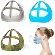 Mas-k Bracket Protect Lipstick Mas-k Cool Bracket More Space for Comfortable Breathing Washable Reusable Silicone Bracket (Black Blue Camouflage)
