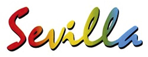 Artimagen Pegatina Texto Sevilla 110x40 mm.