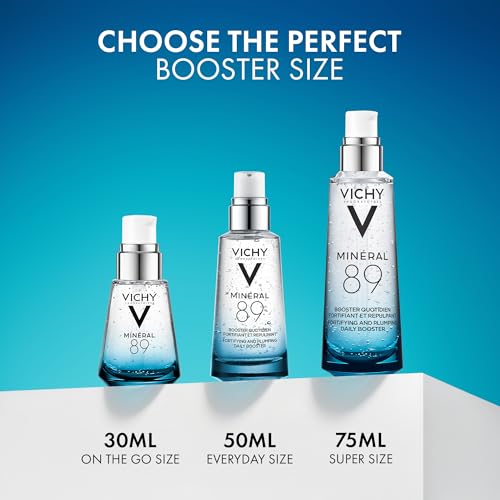 Vichy Minéral 89 Fragrance Free Face Serum Gel Booster or Cream, with Hyaluronic Acid, Hydrates and Strengthens & Suitable for Sensitive Skin. Paraben-Free, Alcohol-Free, Silicone-Free. - Image 6