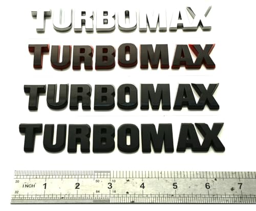 Image of 2pcs New Hood Letter Logo Emblem Badge Adhesive Nameplate Compatible with 2024-2025 Silverado Turbo-max 85079242 (Redline)