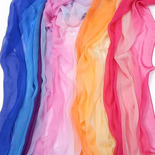 Fashion Chiffon Hijab Muffler Scarf For Women Elegant Long Solid Color Chiffon Georgette Bandana Scarf3