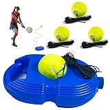 Colefunmit Tennis Trainer Rebound Ball with 3 String Balls, Solo Tennis Training Equipment, Portable Tennis Rebounder Kit for Beginners