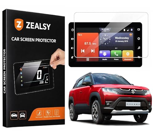Image of Screen Guard Protector For MARUTI SUZUKI BREZZA VXI ZXI 7 Inch Infotainment System Touch Accessories (Brezza, 7 Inch)