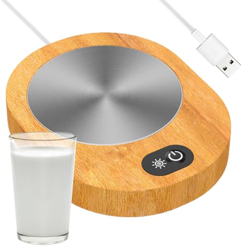 Calentador de tazas de café: almohadilla térmica portátil, diseño de bajo consumo, base antideslizante, construcción duradera | Calentador de bebidas para amigos, trabajo familiar, mesa de estudio, es