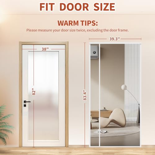 Veanusiver Reversible Left Or Right Side Opening Magnetic Screen Door, Narrow Durable Fiberglass Mesh Curtain Hands Free For Patio thumb #3