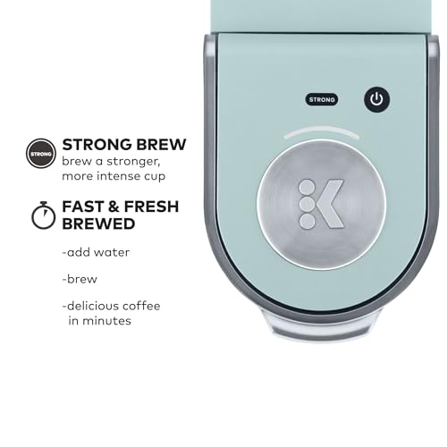 Image of Keurig K-Mini Plus K-Cup Single Dose Coffee Maker, 6 to 12 Ounces, Mix Size, Holds Up to 9 K-Cup Capsules, Misty Green