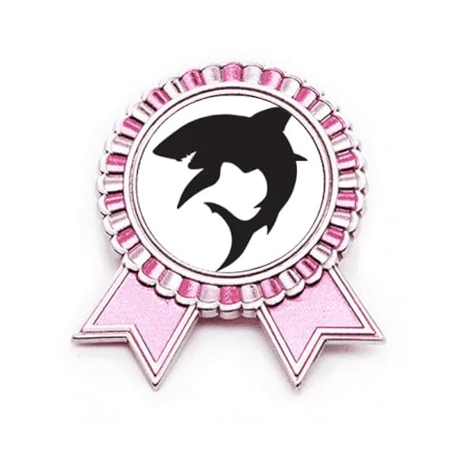 Broche requin bleu en métal taille M pour relooker une tenue terne