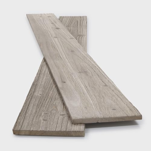 10-Pack Solid Pine Wall Planks 47.25 x 4.75 Barn Wood Finish Rustic Real Wood Wall Panels for DIY Accent Walls & Ceilings Grey/Blue Covers 15.4 Sq. Ft.