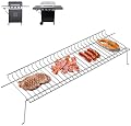 DcYourHome G470-0001-W1 Warming Rack for Charbroil Performance 4 Burner 463342119 463332718 463347017 463335517 463376017P1, 22 7/10 Inch Stainless Steel Swing Away Grid for Charbroil 463361017