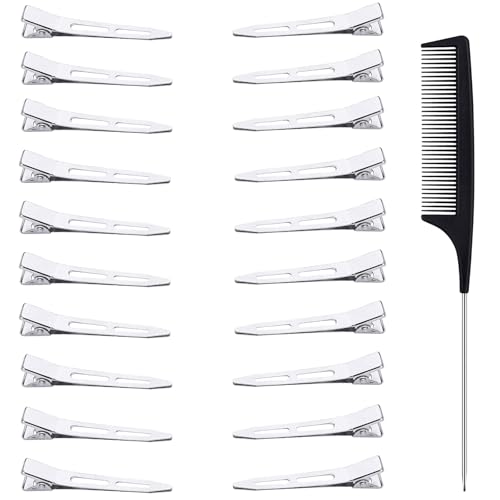 20 Stück EnteBill Haarspangen Haarclips Locken Fixieren 5 5cm Alligator Clips Keine Spur Haarklammer Haarclips zum Stylen Haarklammern Friseurbedarf