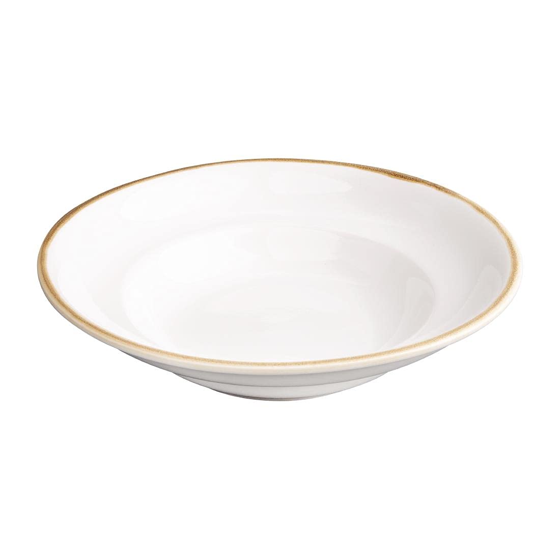 Olympia Kiln Pasta Bowl Chalk 250mm 340ml (Pack of 4), White, 340 ml