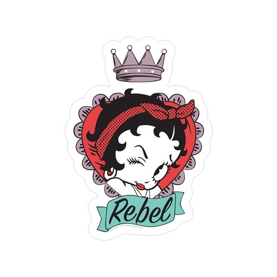 CafePress Betty Boop Rebel Girl Small Die Cut Sticker, 3"x4" Matte Finish