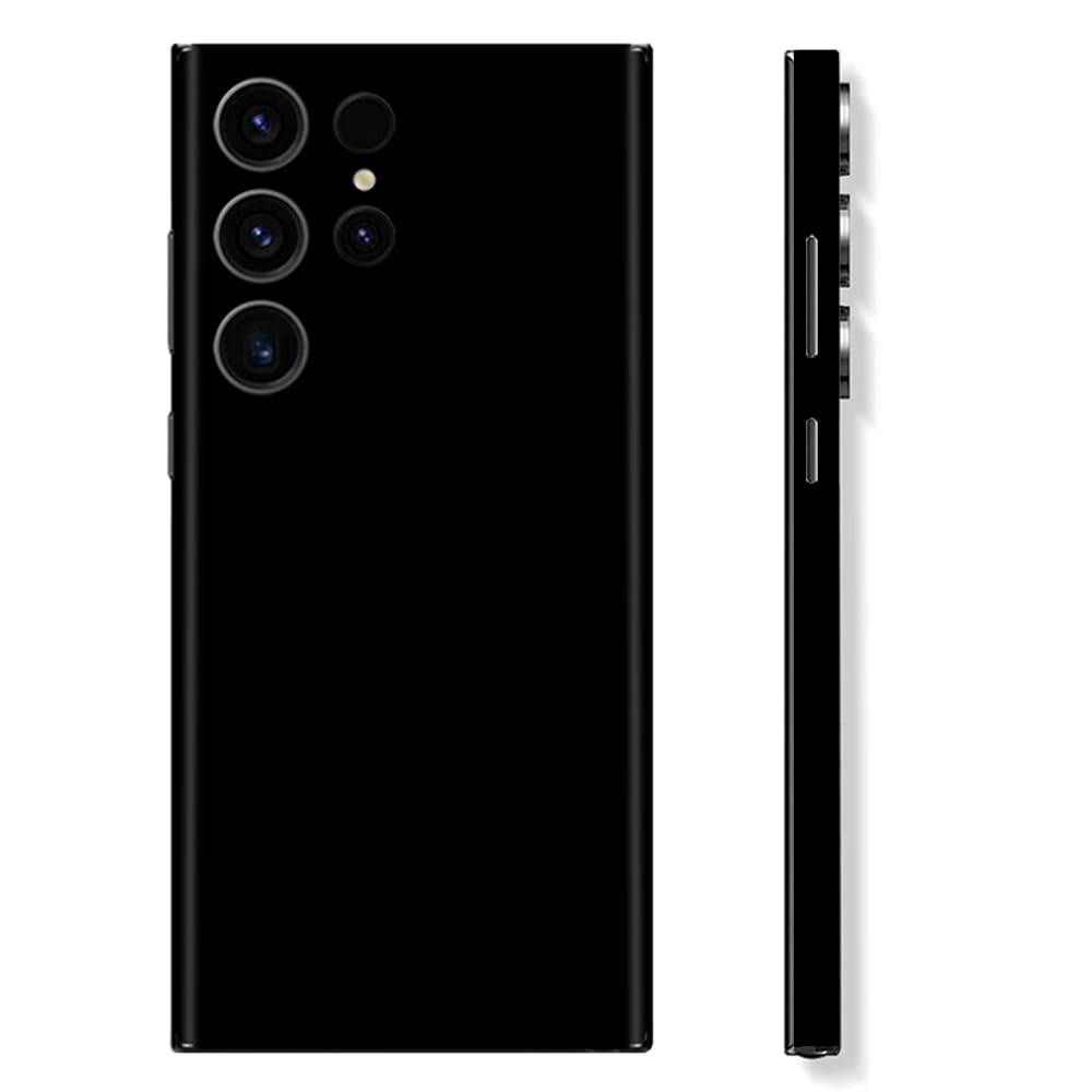 2 Pack Skin Wrap for Samsung Galaxy S24 Ultra, Phone Sticker Protective Film for Moblie's Back, Camera, Frame, Not Case (Black)