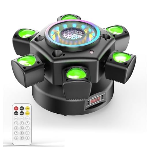 Cabeza Móvil LED 150W con Mando a Distancia, Luces Discoteca 26CH Iluminación de Escenario Gobos Luz de Fiesta para Disco Bar Conciertos Navideña