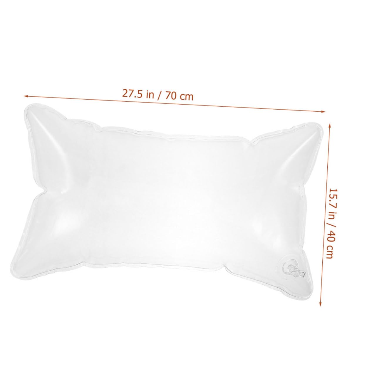 Ipetboom Coussin Gonflable Transparent Respirant Oreiller Camping Portable Ajustable pour Extérieur et