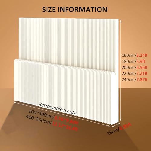 Panneaux de séparation pliables rétractables de 2 à 3m pour cloison de bureau ou salon modulable - 5