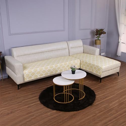 HOKIPO Polyester Printed Quilted Sofa Cover Mats For L Shape And 1/2/3