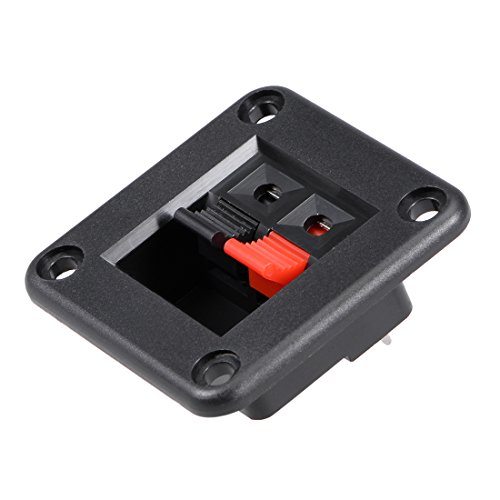 sourcingmap 8pcs 2 Way Jack Socket Spring Push Release Connector Speaker Terminal Strip Block, Red - Image 2