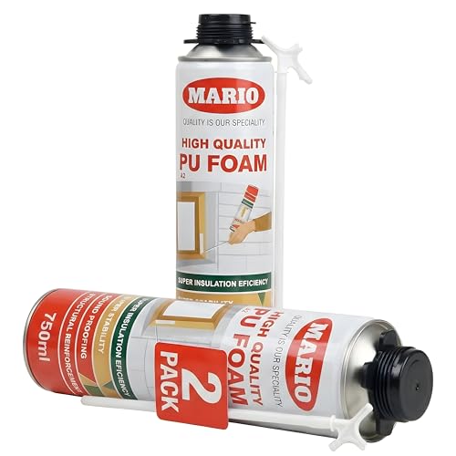 Image of PU Foam Spray 750ML for Gap Filling & Leak Repair | Expanding Foam Sealant Spray for Walls, Doors, Windows & AC Ducts | Waterproof Insulation Foam & Crack Filler for Home DIY (Pack of 2)