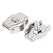 Aexit M6 304 Chain & Rope Fittings Stainless Steel Simplex Single Post-Style Wire Rope Clip Wire Rope Clips Clamp 2PCS