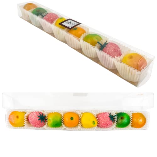 Fruit Shaped Marzipan Candies In Gift Box, Delicious Almond Vegan Candy Snacks, Easter Treats And Basket Stuffers For Men And Women, 8 Pieces (Single Marzipan) #TOP1