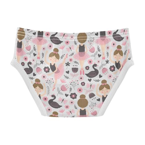 Boys' Exclusive Briefs Toddler Underwear 95% Combed Cotton Boxerbriefs 2T Ballerina and Swan Pattern 252
