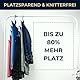 WohnZauber Kleiderbügel platzsparend 1X mehrfach Hosenbügel mit Rutschschutz - 5in1 Hosenaufhängung - Kleiderschrank Organizer (Schwarz)